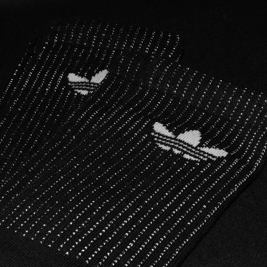 Adidas Originals adicolor Crew reflekterende Sokken (2 Pack) Unisex zwart Maat 37-39 Kleding