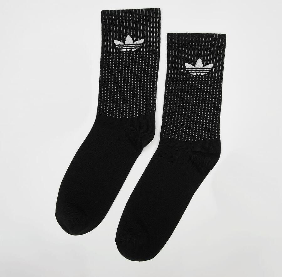 Adidas Originals adicolor Crew reflekterende Sokken (2 Pack) Unisex zwart Maat 37-39 Kleding - Foto 3
