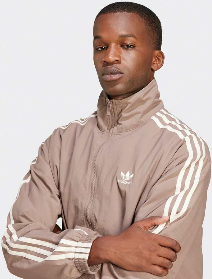 Adidas Originals adicolor Firebird Woven Trackjacket Men Trainingspakken bruin Maat XL Kleding