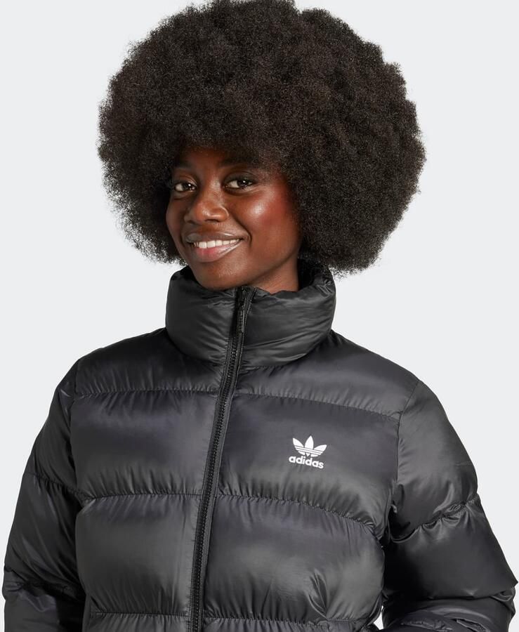 Adidas Originals adicolor Short Puffer Jacket Women jackets zwart Maat XS Kleding