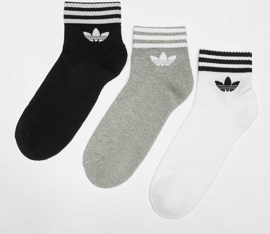 Adidas Originals adicolor Trefoil Ankle Sokken (3 Pack) Unisex grijs Maat 43-45 Kleding - Foto 6