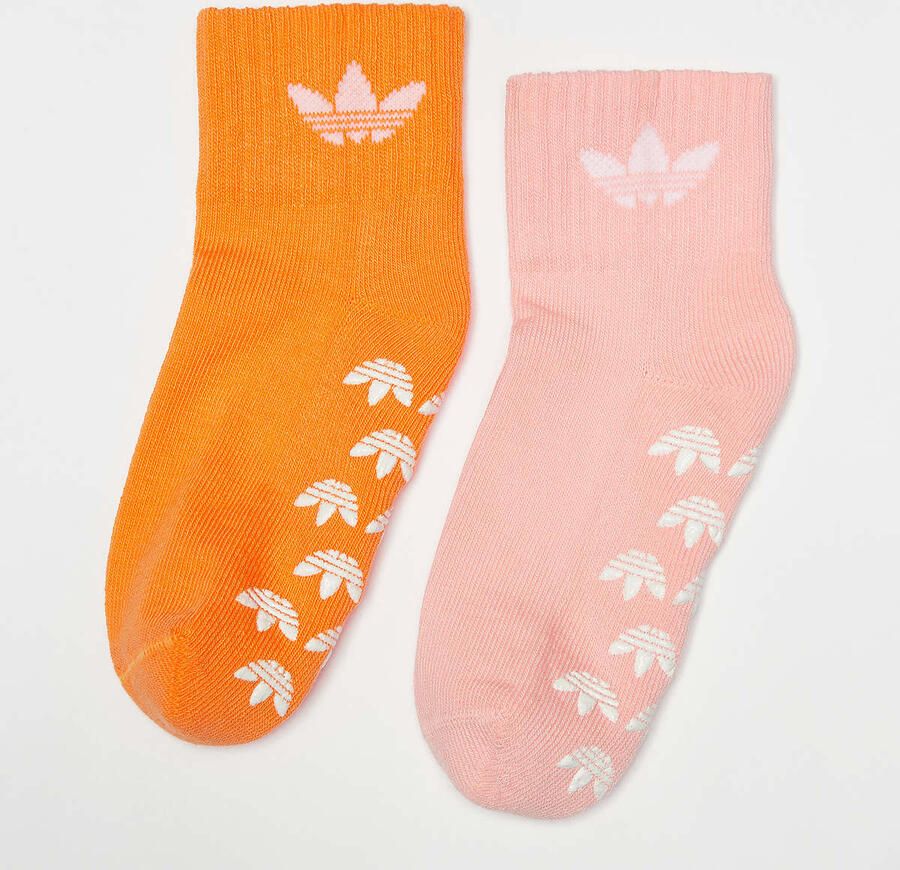 Adidas Originals adicolor Trefoil Ankle Sokken Kids Anti-Slip (2 Pack) Unisex multicolor Maat 25-27 Kleding - Foto 2