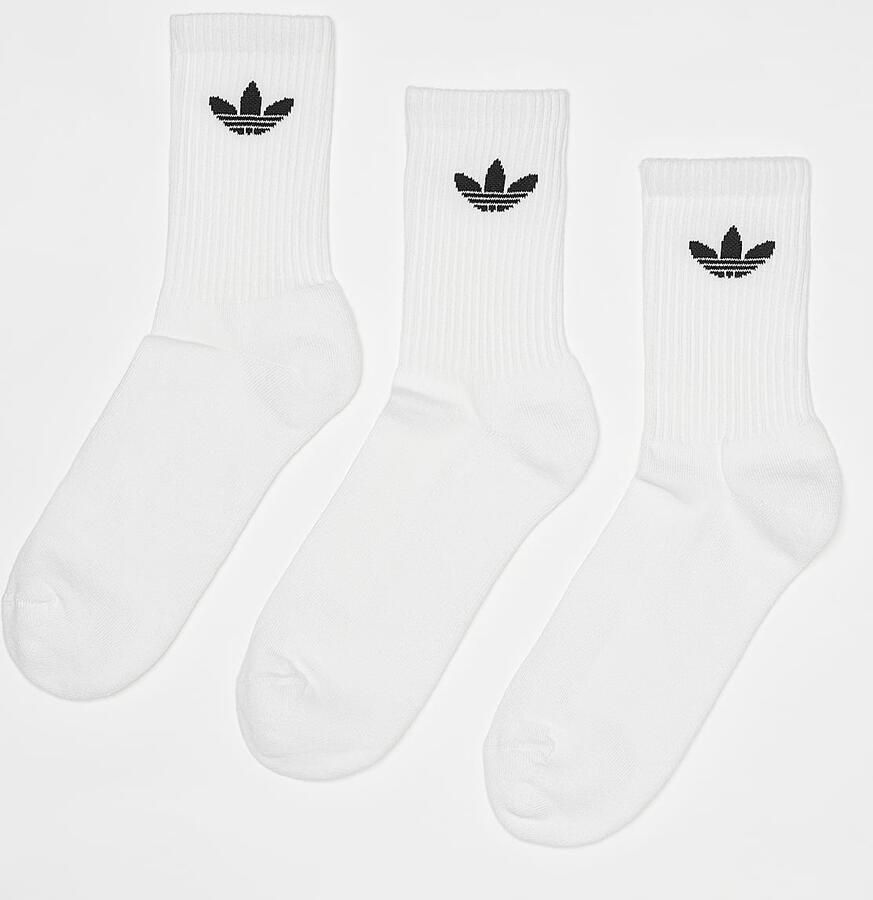 Adidas Originals adicolor Trefoil Crew Socks (3 Pack) Unisex Sokken wit Maat 43-45 Kleding - Foto 2