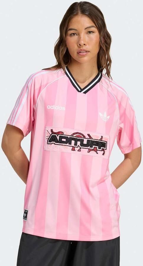 Adidas Originals Adituff Jersey met 3 Strepen Women Trainingspakken lichtroze Maat XS Kleding - Foto 5