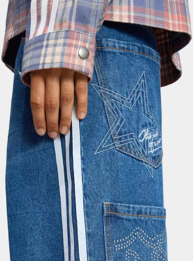 Adidas Originals Baggy Denim Wo Spijkerbroeken blauw Kleding