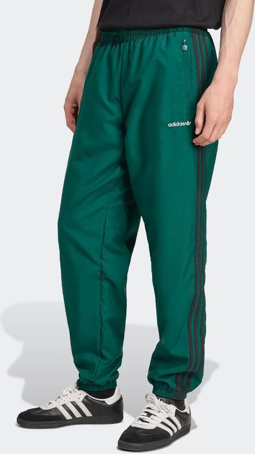 Adidas Originals Brushed Woven Trackpant Men Trainingsbroeken groen Maat XL Kleding - Foto 3