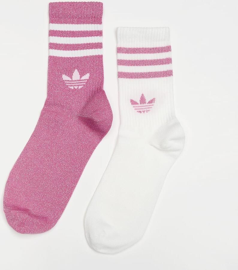 Adidas Originals Crew Glitter Sokken Wo lichtroze Maat 37-39 Kleding - Foto 5