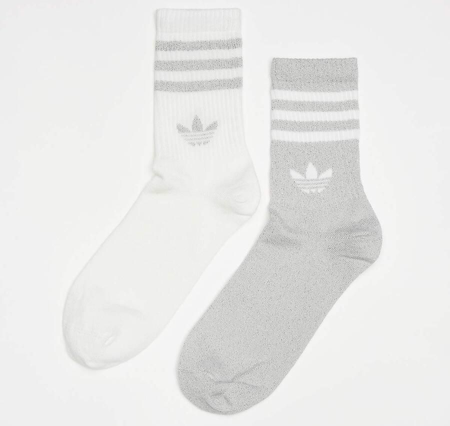 Adidas Originals Crew Glitter Sokken Wo zilver Maat 40-42 Kleding - Foto 3