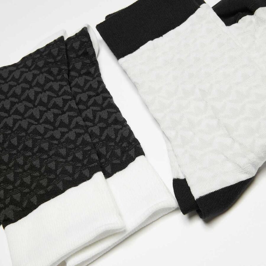 Adidas Originals Crew Socks Monogram (2 Pack) Unisex Sokken zwart Maat 43-45 Kleding - Foto 1