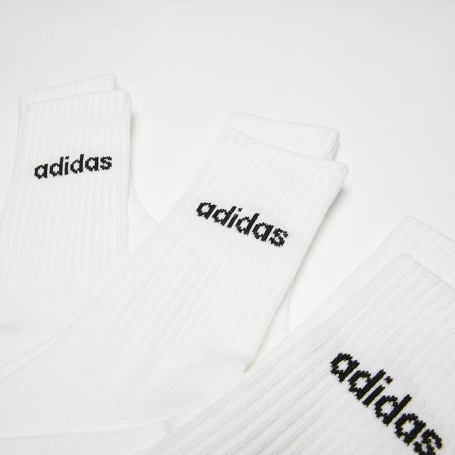 Adidas Sportswear Cushion Linear Crew Sokken (3 Pack) Lang Kleding white black maat: 40-42 beschikbare maaten:37-39 40-42 43-45