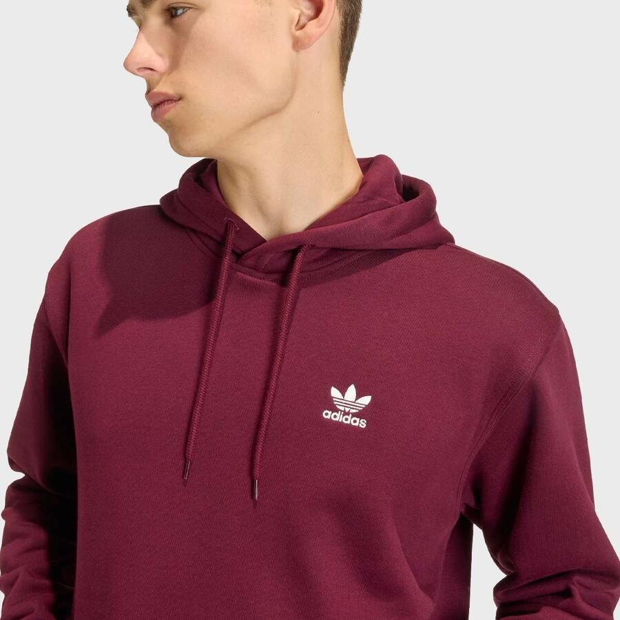 Adidas Originals Essential Loose Fleece Hoodie Men Hoodies & Sweaters rood Maat XL Kleding