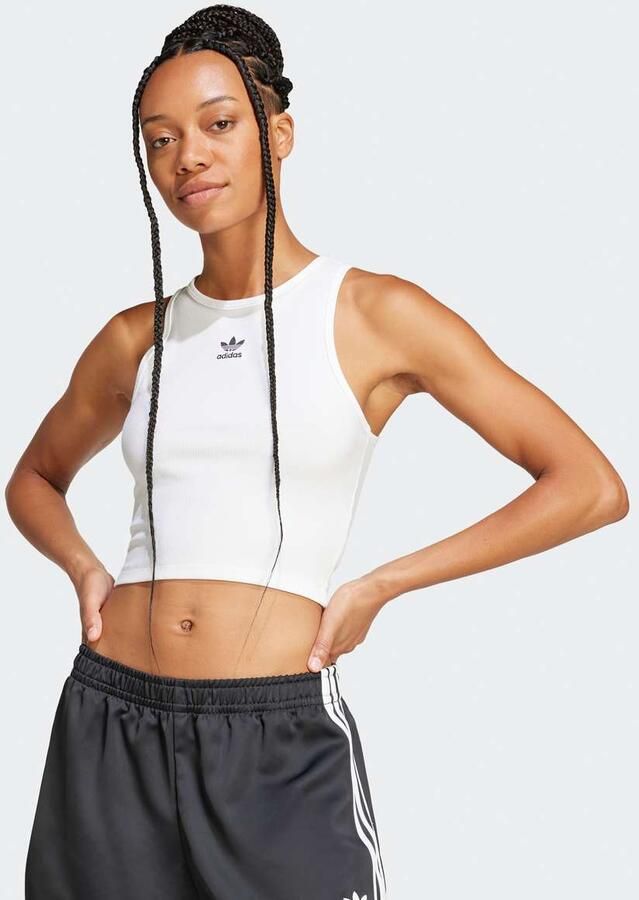 Adidas Originals Essential Ribbed Tanktop Women Tops wit Maat XS Kleding - Foto 3