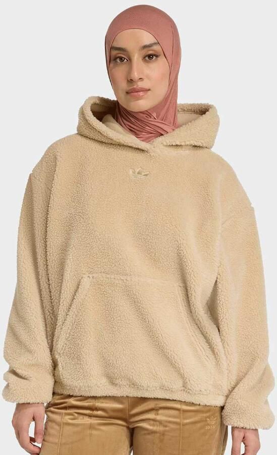 Adidas Originals Essentials Teddy Crop Hoodie Wo Hoodies & Sweaters beige Maat XS Kleding - Foto 3
