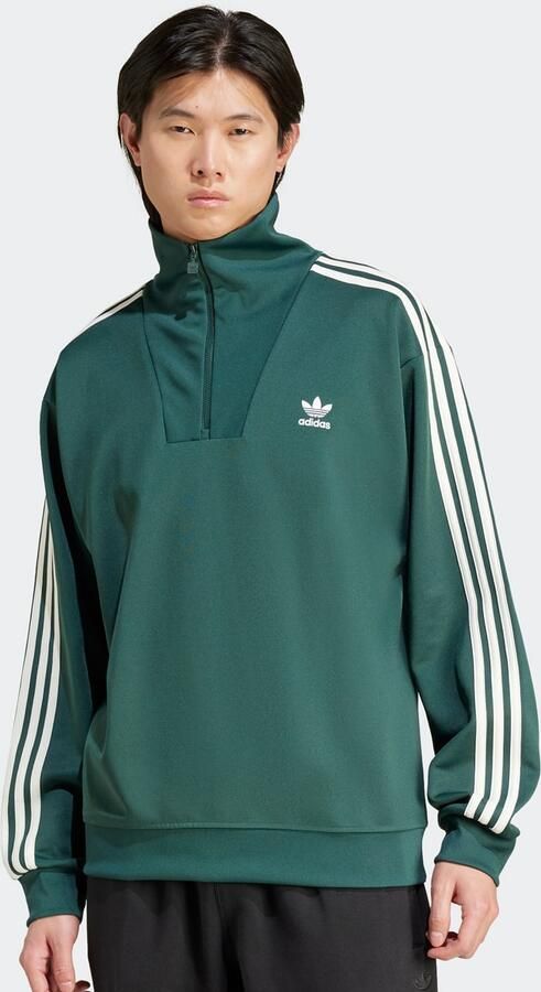 Adidas Originals Funnelneck Tracktop men Longsleeves groen Maat XL Kleding - Foto 3