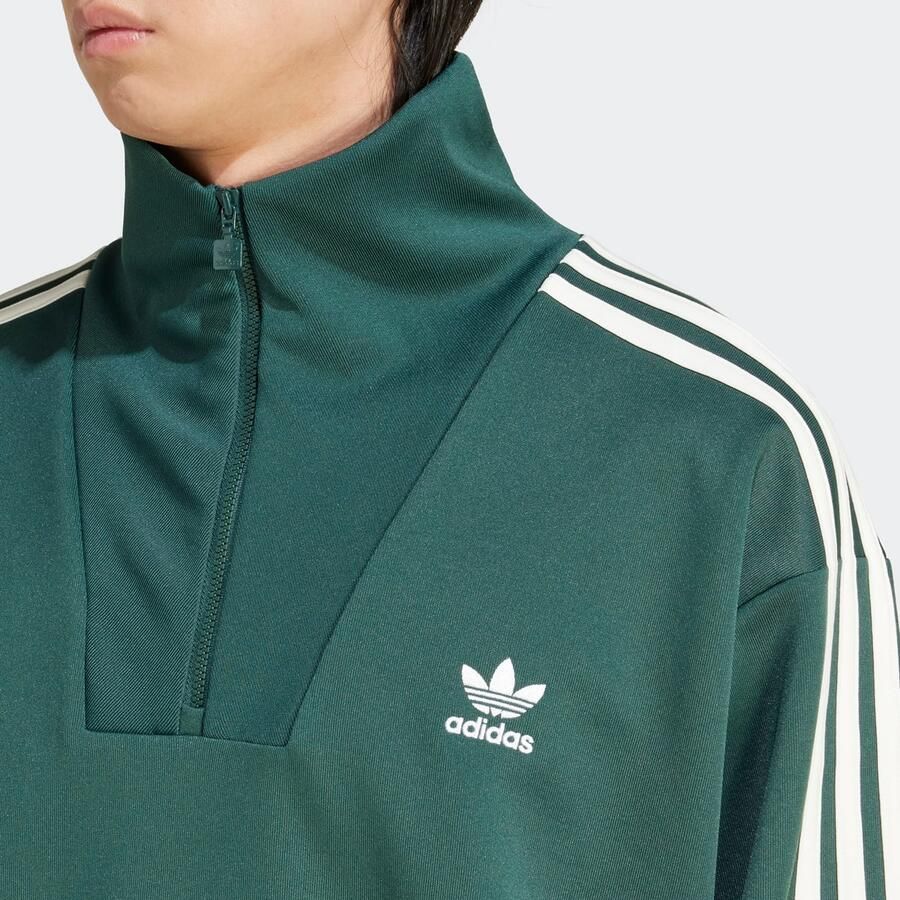 Adidas Originals Funnelneck Tracktop men Longsleeves groen Maat XL Kleding