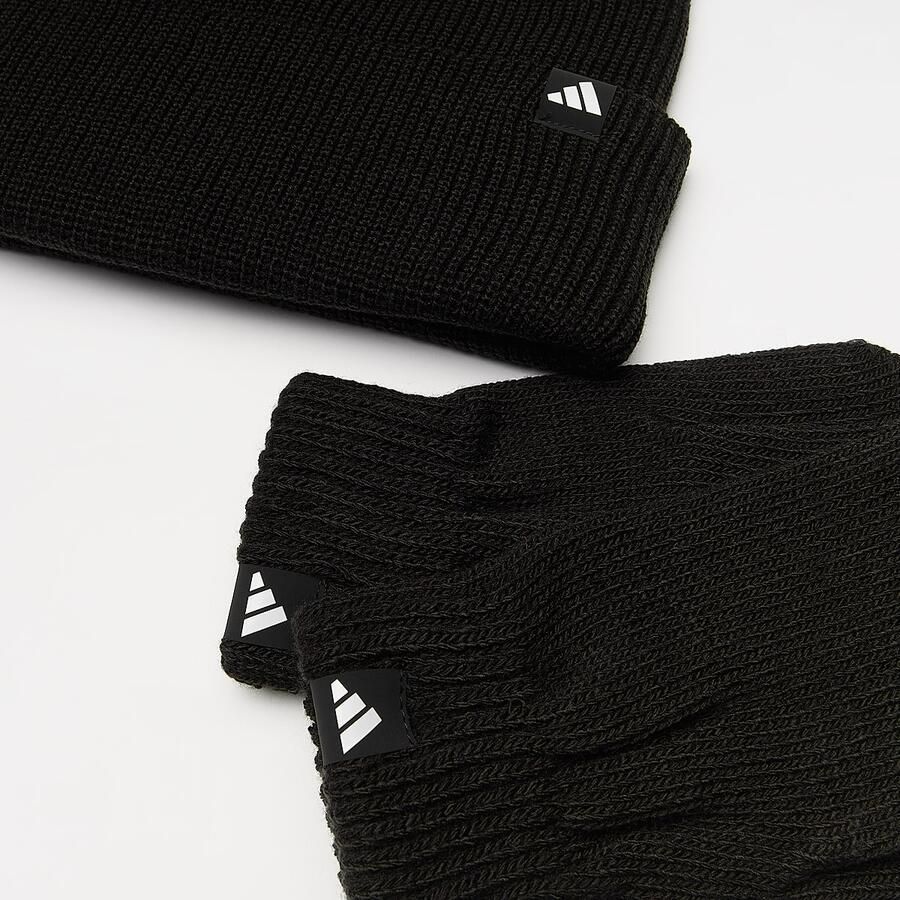 Adidas Originals Glove Beanie Set Unisex Mutsen zwart Maat ONE SIZE Accessoires