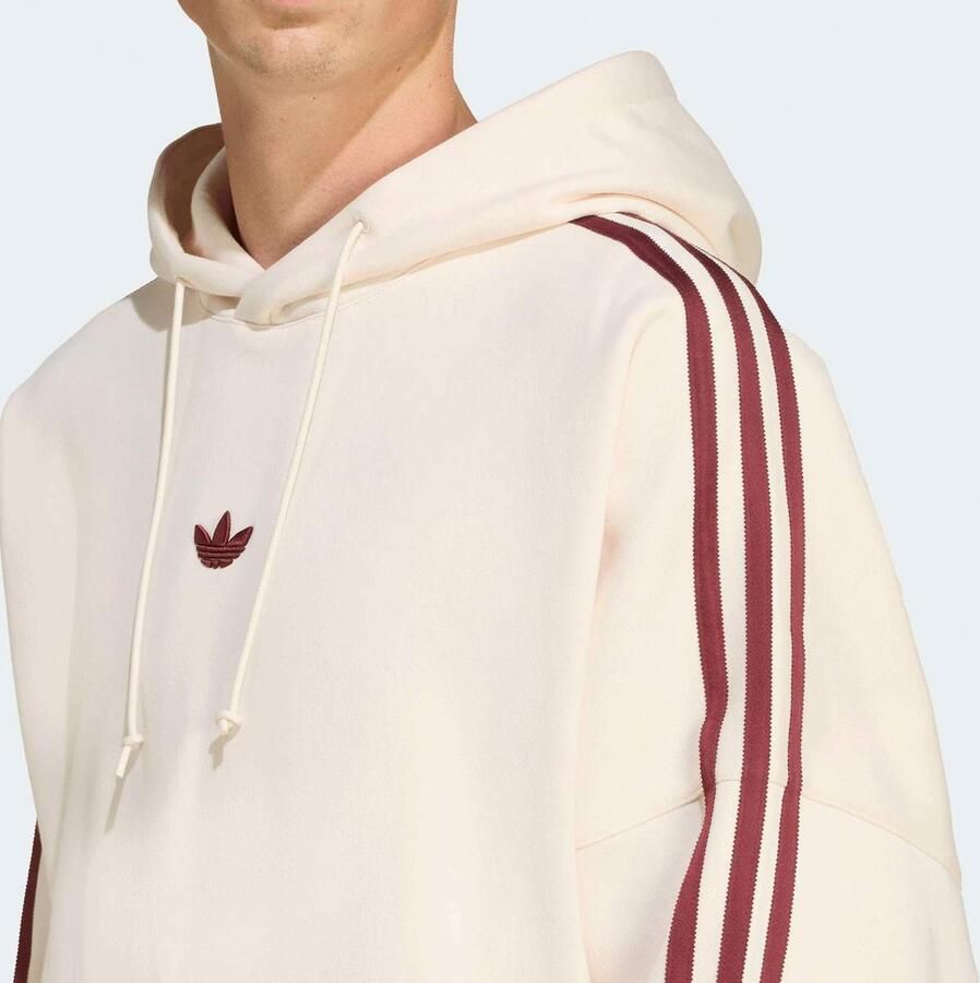 Adidas Originals Graphic Fleece Loose Hoodie Men Hoodies & Sweaters beige Maat XL Kleding