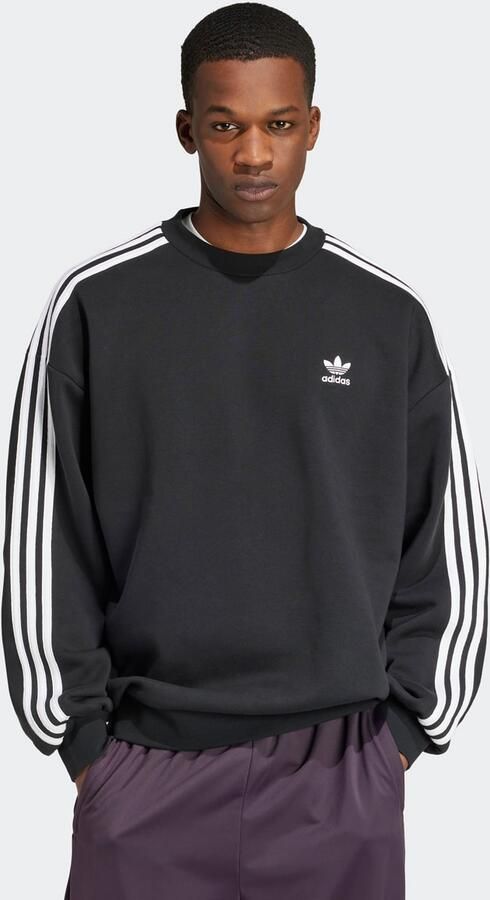 Adidas Originals Oversized 3-strepen crew sweatshirt Men Hoodies & Sweaters zwart Maat XL Kleding - Foto 3