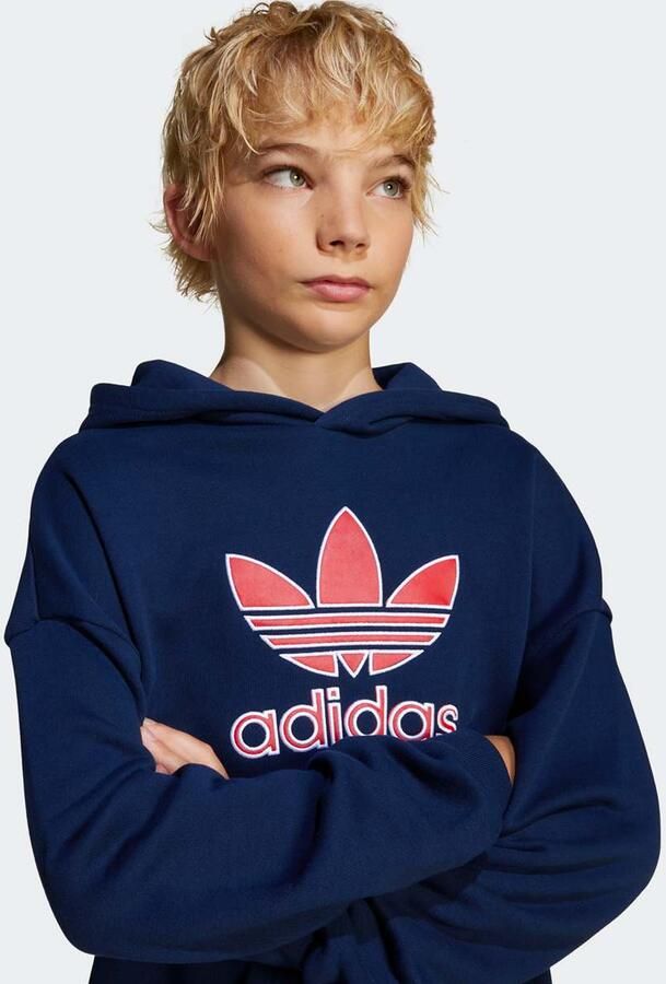 Adidas Originals Oversized Kinder Hoodie met Groot Logo Unisex Hoodies & Sweaters blauw Kleding - Foto 2