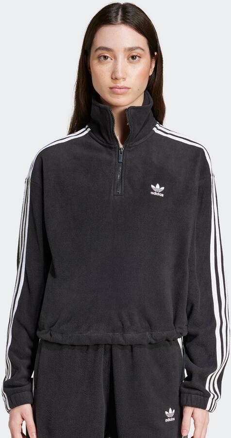 Adidas Originals Polar Fleece Half Zip Women Hoodies & Sweaters zwart Maat XS Kleding - Foto 3