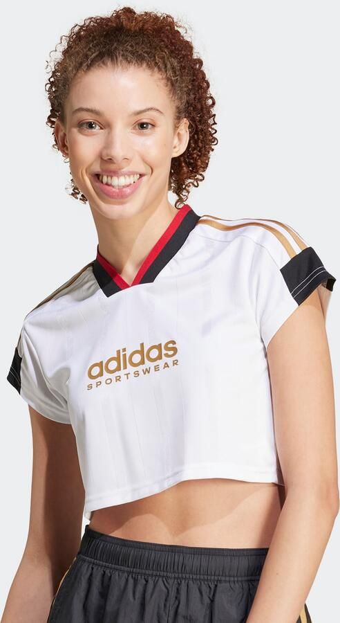 Adidas Originals Tiro Cut 3-Stripes Crop Top Women Jersey's wit Maat XS Kleding - Foto 3