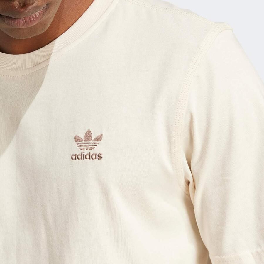 Adidas Originals Trefoil Essentials T-shirt Men T-Shirts & Polo's beige Maat XL Kleding