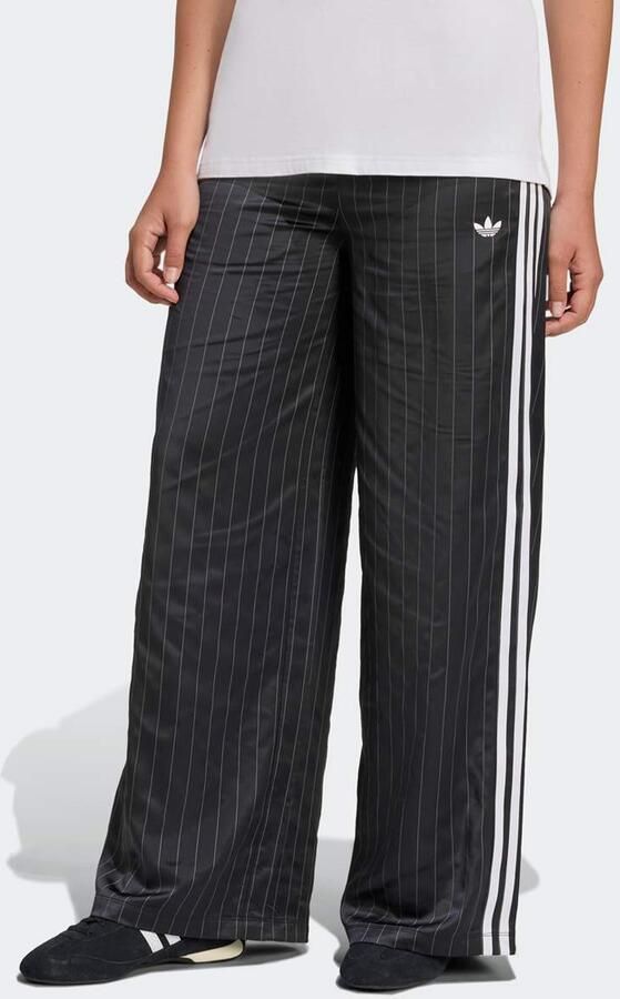 Adidas Originals Wide-Leg Broek met 3 Strepen Women Trainingsbroeken zwart Maat L Kleding - Foto 4