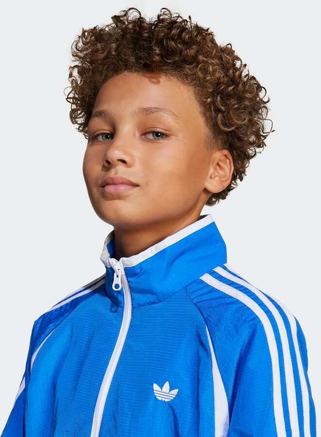 Adidas Originals Woven 3-strepen trainingsjacke Trainingspakken in blauw formaten: 170