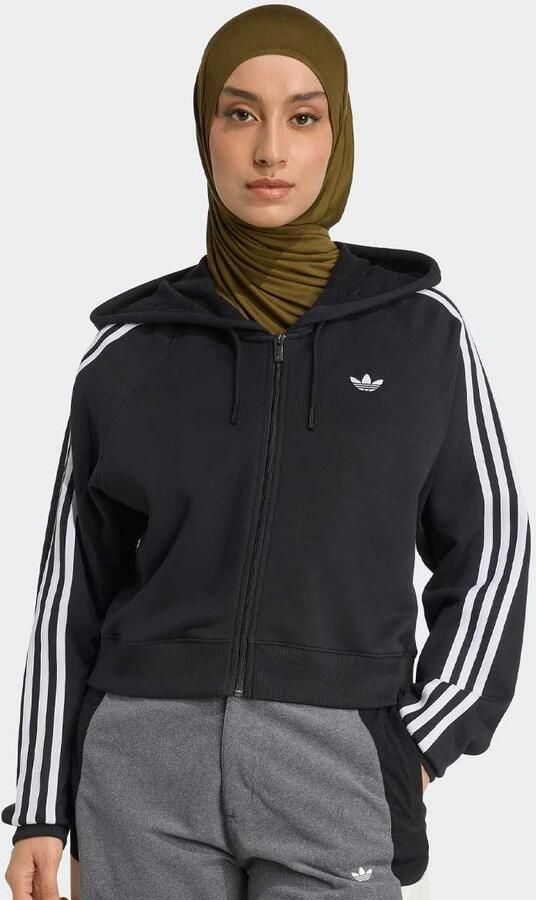 Adidas Originals Zip Hoodie Wo Hoodies & Sweaters zwart Maat XS Kleding - Foto 3
