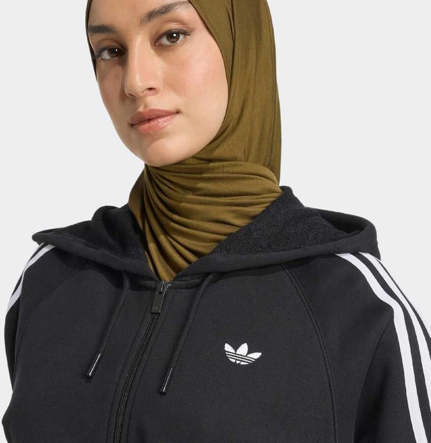 Adidas Originals Zip Hoodie Wo Hoodies & Sweaters zwart Maat XS Kleding