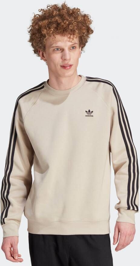 adidas Originals Adicolor 3-stripes Crew Sweatshirt Sweaters Kleding wonder beige maat: S beschikbare maaten:S XS