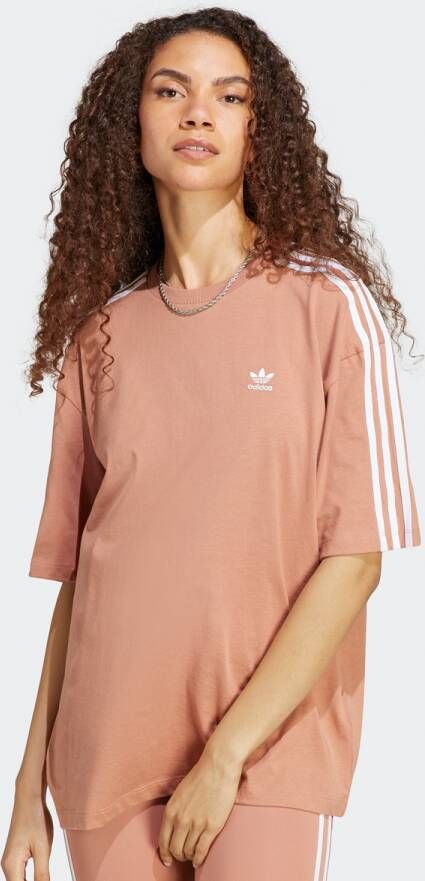 Adidas Originals Adicolor 3-stripes Oversized T-shirt T-shirts Kleding clay strata maat: S beschikbare maaten:XS S