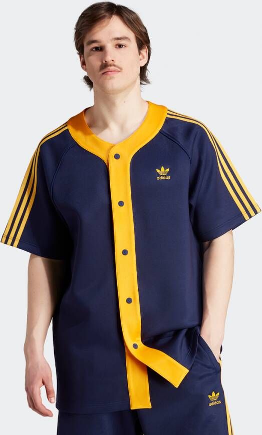 Adidas Originals Adicolor Plus T-shirt Jersey's Kleding dark blue crew yellow maat: M beschikbare maaten:S M L