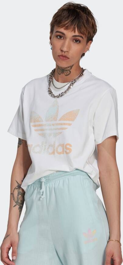 adidas Originals Adicolor Trefoil T-shirt T-shirts Kleding white maat: XS beschikbare maaten:XS