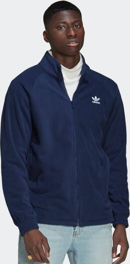 Adidas Originals Adicolor Trefoil Teddy Fleecejacke Truien Kleding blau maat: L beschikbare maaten:L