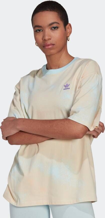 Adidas Blauw Oranje Dames T-shirt Zachte pasvorm Multicolor Dames