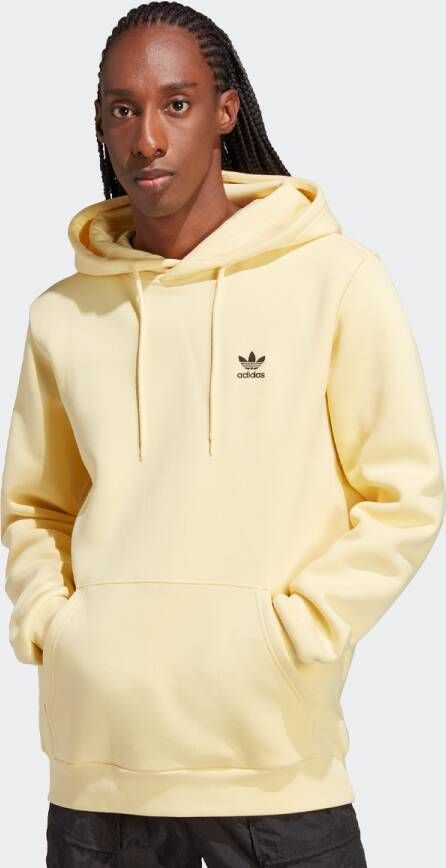 Adidas Gele Essentials Hoodie met Kangaroo-zak Yellow Heren