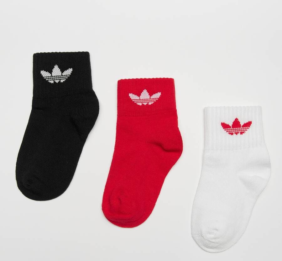 Adidas Originals Adicolor 3 Streifen Crew Sokken (3 Pack) Middellang Kleding white pantone black maat: 25-27 beschikbare maaten:25-27