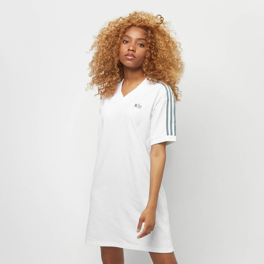 Adidas 3D Trefoil Tee Jurk Wit White Dames
