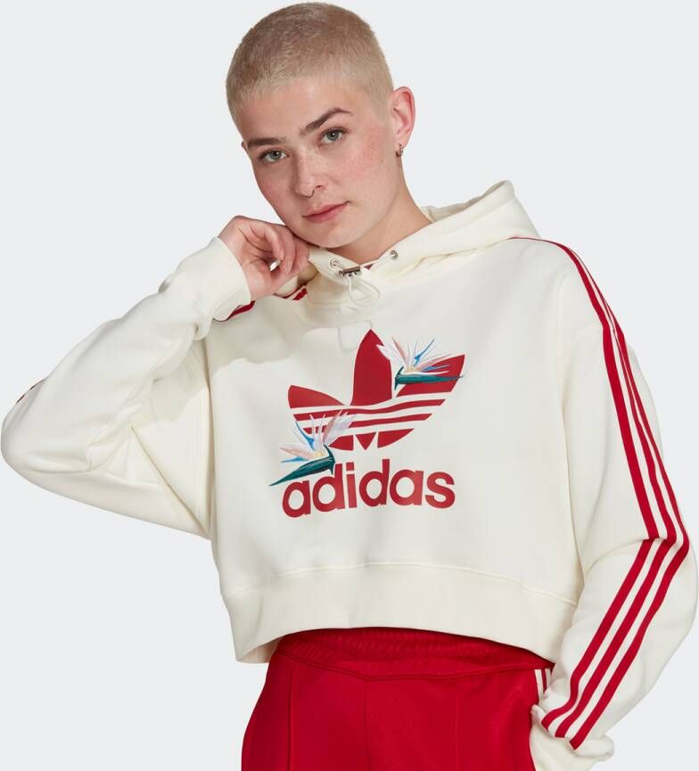 Adidas Originals Korte hoodie met labelprint