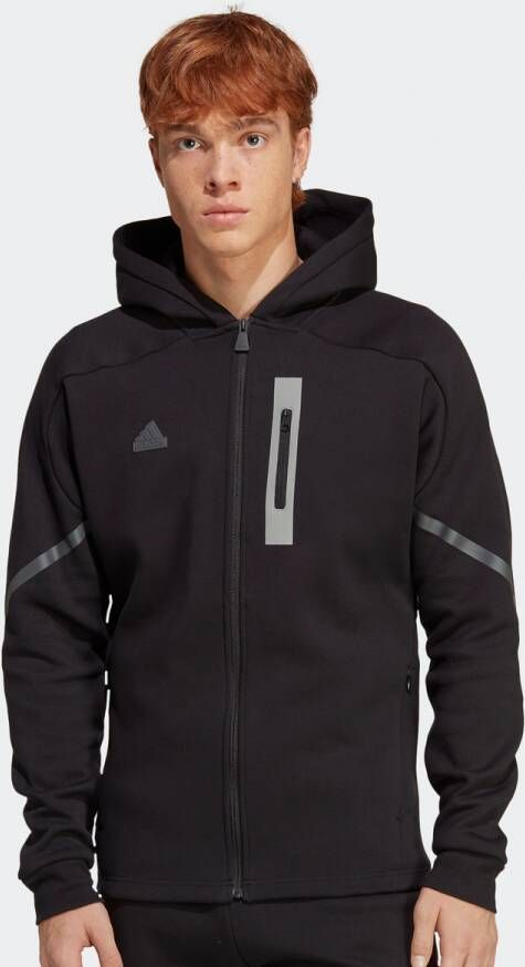 Adidas Sportswear Fleece Capuchonjack Trainingsjassen Kleding black maat: S beschikbare maaten:S