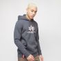 Alpha industries Klassieke Heren Hoodie met Verstelbare Capuchon Gray Heren - Thumbnail 1