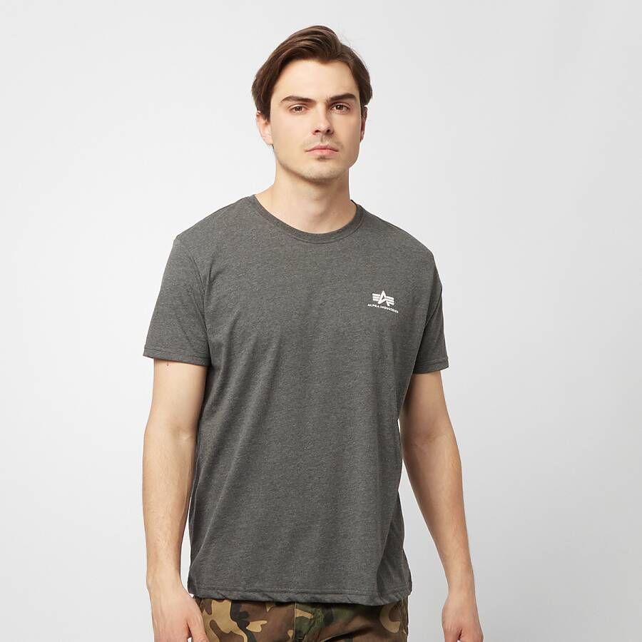 Alpha industries Basic T Small Logo T-shirts Kleding charcoal heather white maat: XXXL beschikbare maaten:S M XXXL