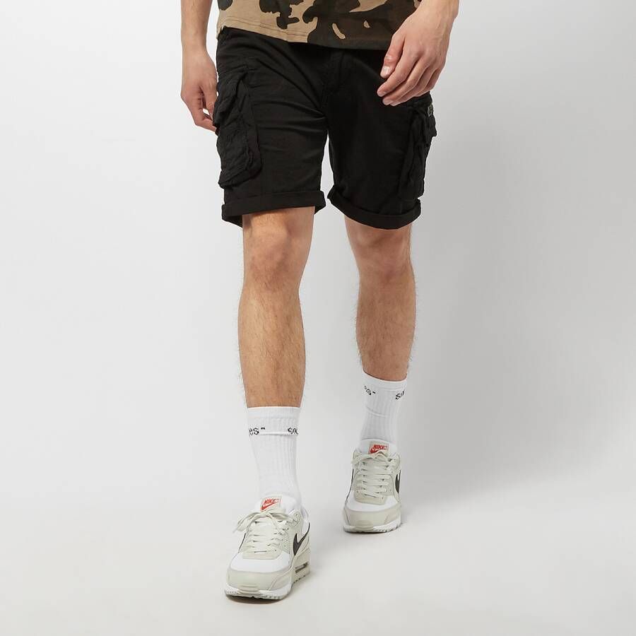 Alpha industries Regular fit korte cargobroek met labelstitching model 'CREW SHORT'