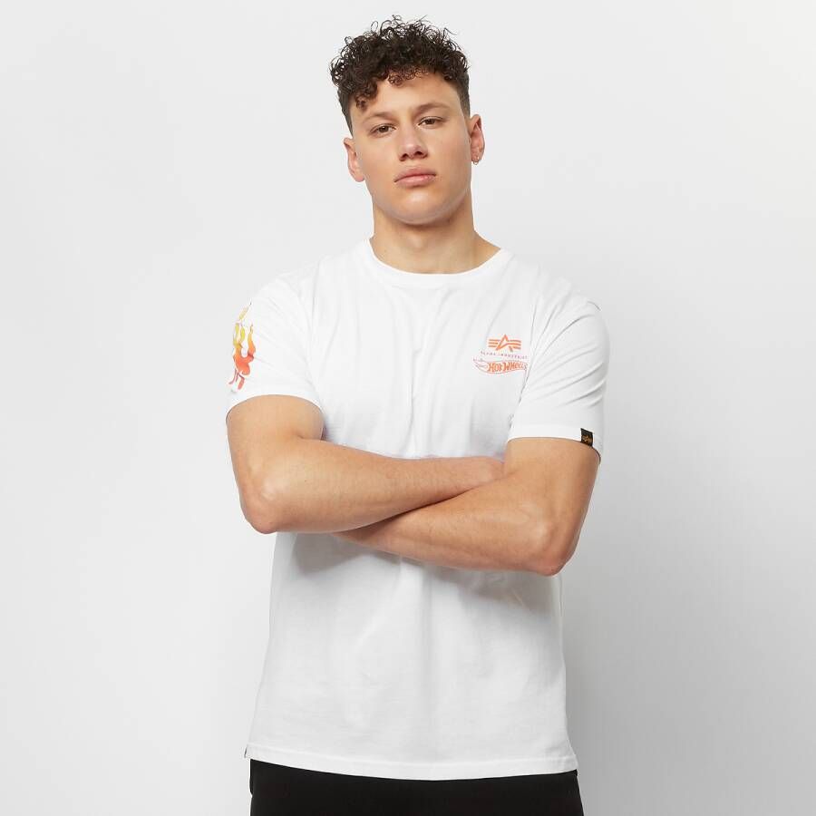 Alpha industries Flame Tee Hot Wheels T-Shirt White Heren
