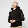 Alpha industries Zwarte Sherpa Hoodie met ritssluiting Black Dames - Thumbnail 1