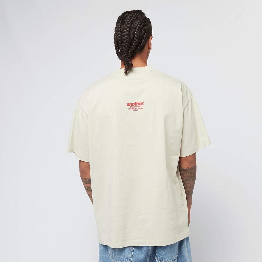 Another Cotton Lab Blissful Days Oversized T-Shirt men T-Shirts & Polo's beige Maat XL Kleding