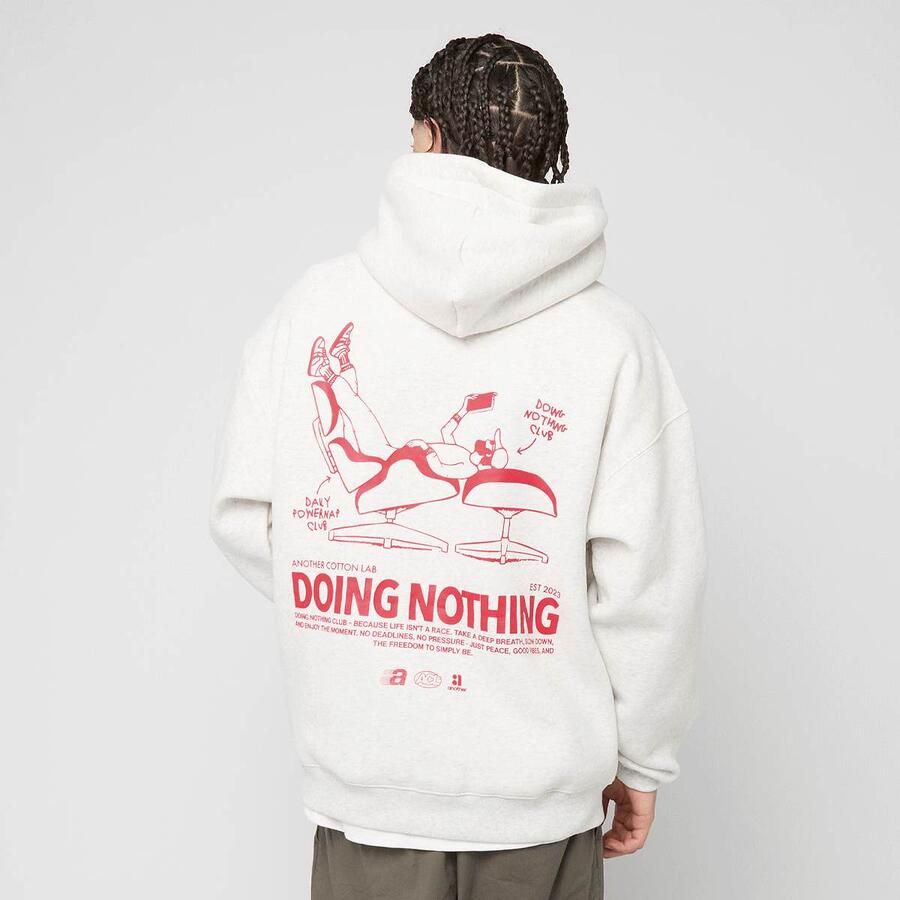 Another Cotton Lab Doing Nothing T-Shirt Hoodie Men Hoodies & Sweaters grijs Maat XL Kleding - Foto 3