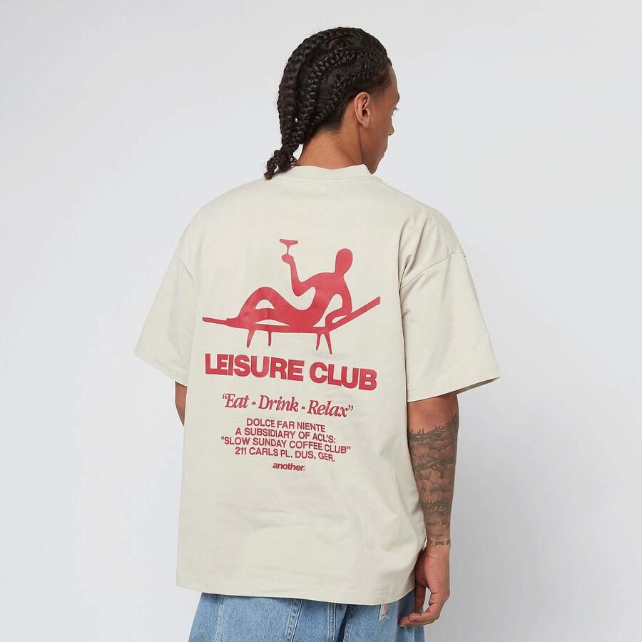 Another Cotton Lab Leisure Club Oversized T-Shirt Men T-Shirts & Polo's beige Maat XL Kleding - Foto 3