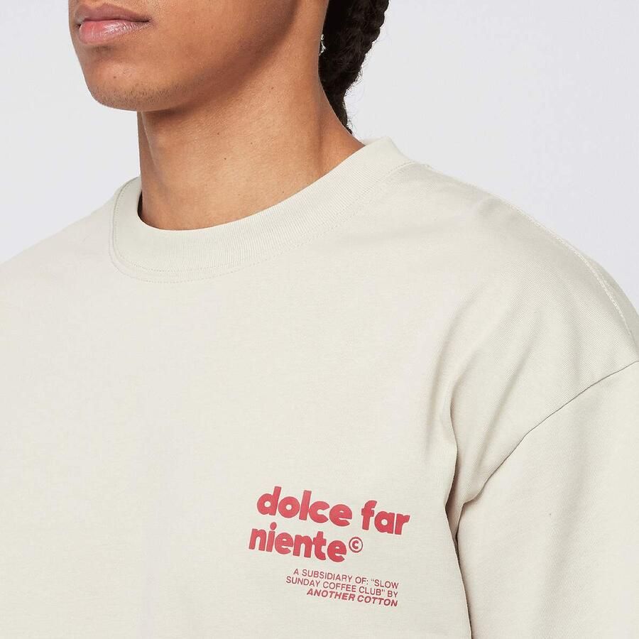 Another Cotton Lab Leisure Club Oversized T-Shirt Men T-Shirts & Polo's beige Maat XL Kleding - Foto 2